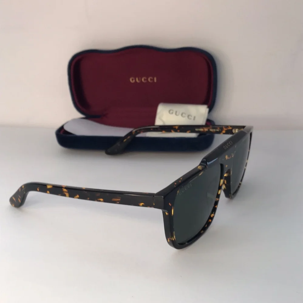 New Original Gucci GG1039S Havana tortoise square-frame sunglasses